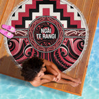 Aotearoa Ngai Te Rangi Beach Blanket Maori Iwi Poutama Puhoro Tattoo