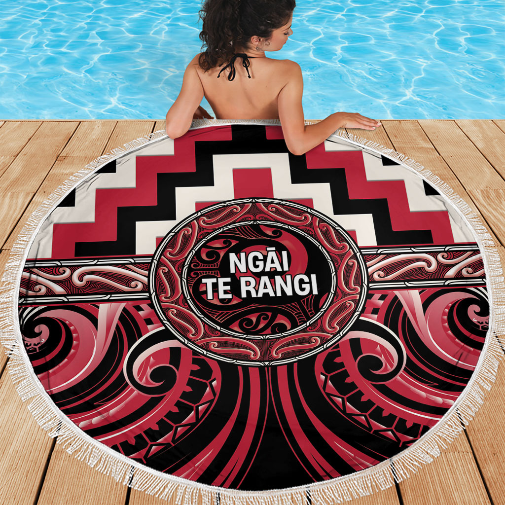 Aotearoa Ngai Te Rangi Beach Blanket Maori Iwi Poutama Puhoro Tattoo