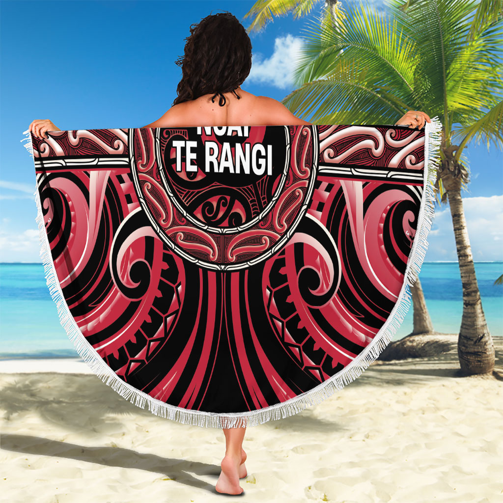 Aotearoa Ngai Te Rangi Beach Blanket Maori Iwi Poutama Puhoro Tattoo