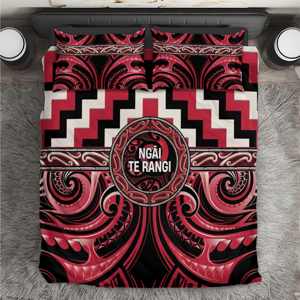 Aotearoa Ngai Te Rangi Bedding Set Maori Iwi Poutama Puhoro Tattoo