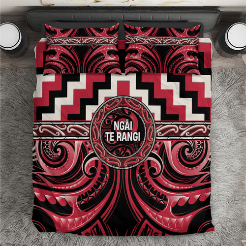 Aotearoa Ngai Te Rangi Bedding Set Maori Iwi Poutama Puhoro Tattoo