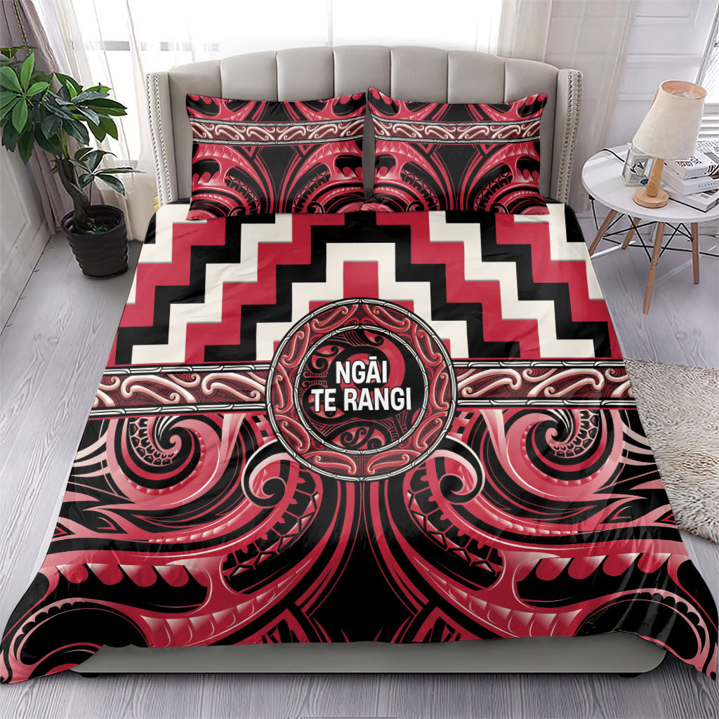 Aotearoa Ngai Te Rangi Bedding Set Maori Iwi Poutama Puhoro Tattoo