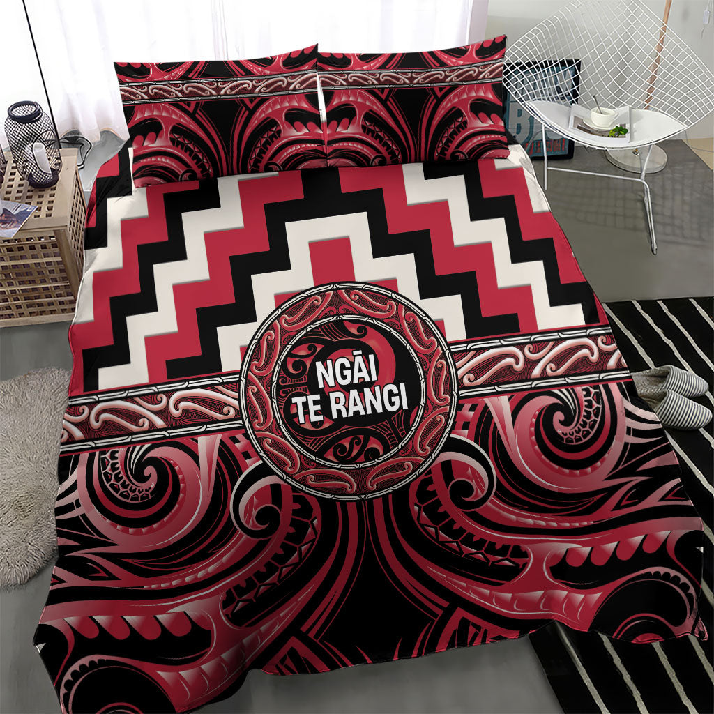Aotearoa Ngai Te Rangi Bedding Set Maori Iwi Poutama Puhoro Tattoo