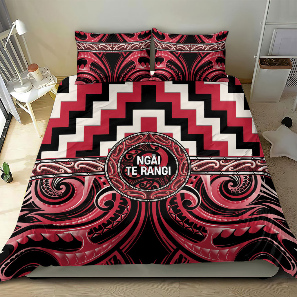 Aotearoa Ngai Te Rangi Bedding Set Maori Iwi Poutama Puhoro Tattoo