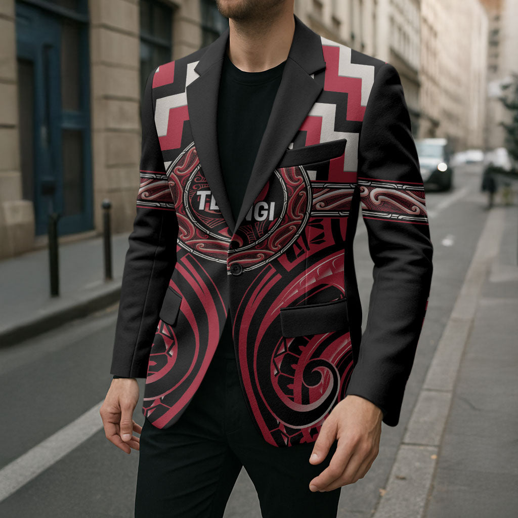 Aotearoa Ngai Te Rangi Personalised Blazer Maori Iwi Poutama Puhoro Tattoo