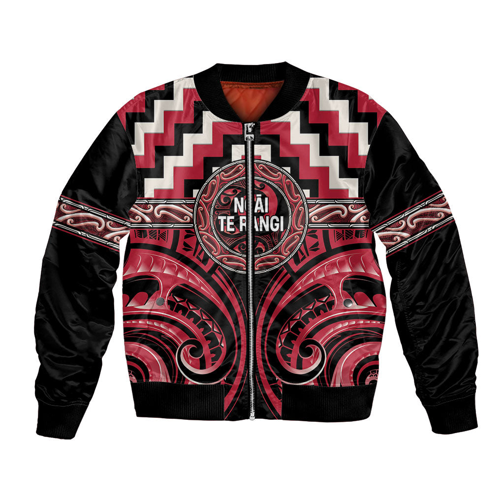 Aotearoa Ngai Te Rangi Personalised Bomber Jacket Maori Iwi Poutama Puhoro Tattoo