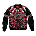 Aotearoa Ngai Te Rangi Personalised Bomber Jacket Maori Iwi Poutama Puhoro Tattoo