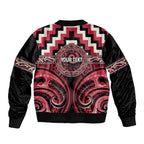 Aotearoa Ngai Te Rangi Personalised Bomber Jacket Maori Iwi Poutama Puhoro Tattoo