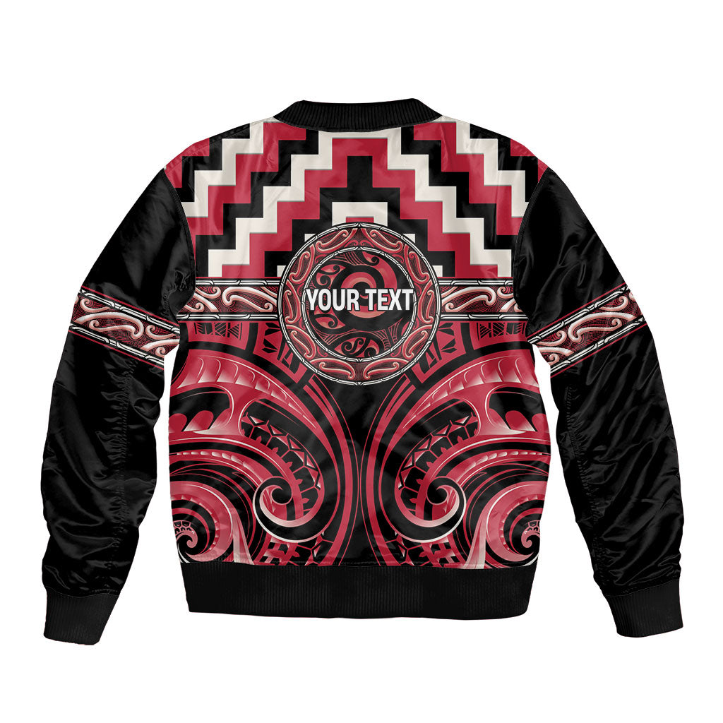Aotearoa Ngai Te Rangi Personalised Bomber Jacket Maori Iwi Poutama Puhoro Tattoo
