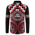 Aotearoa Ngai Te Rangi Personalised Button Sweatshirt Maori Iwi Poutama Puhoro Tattoo