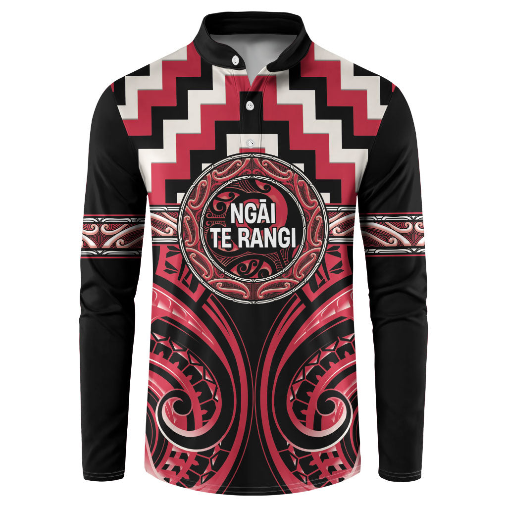 Aotearoa Ngai Te Rangi Personalised Button Sweatshirt Maori Iwi Poutama Puhoro Tattoo
