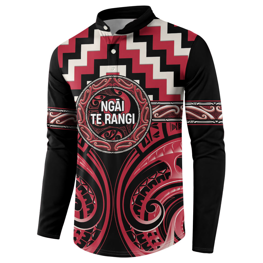 Aotearoa Ngai Te Rangi Personalised Button Sweatshirt Maori Iwi Poutama Puhoro Tattoo