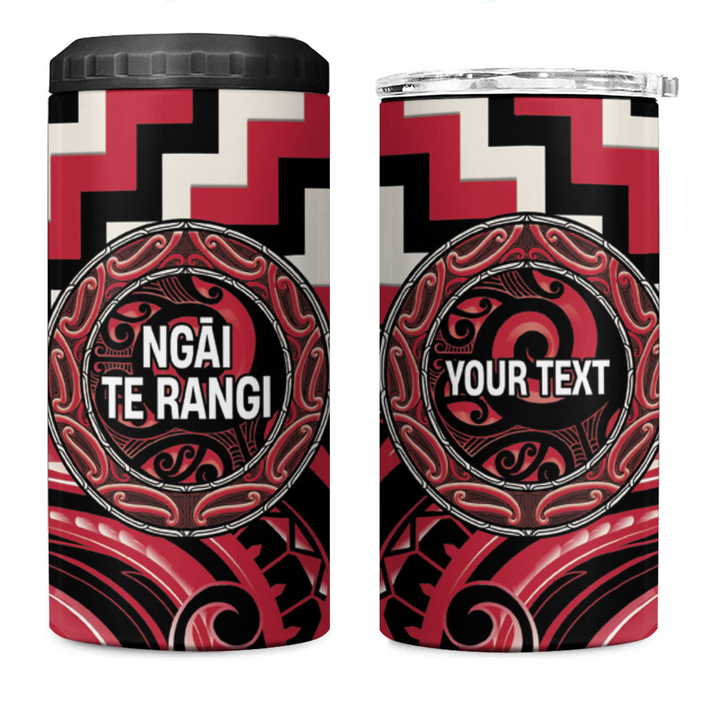 Aotearoa Ngai Te Rangi Personalised 4 in 1 Can Cooler Tumbler Maori Iwi Poutama Puhoro Tattoo