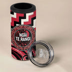 Aotearoa Ngai Te Rangi Personalised 4 in 1 Can Cooler Tumbler Maori Iwi Poutama Puhoro Tattoo