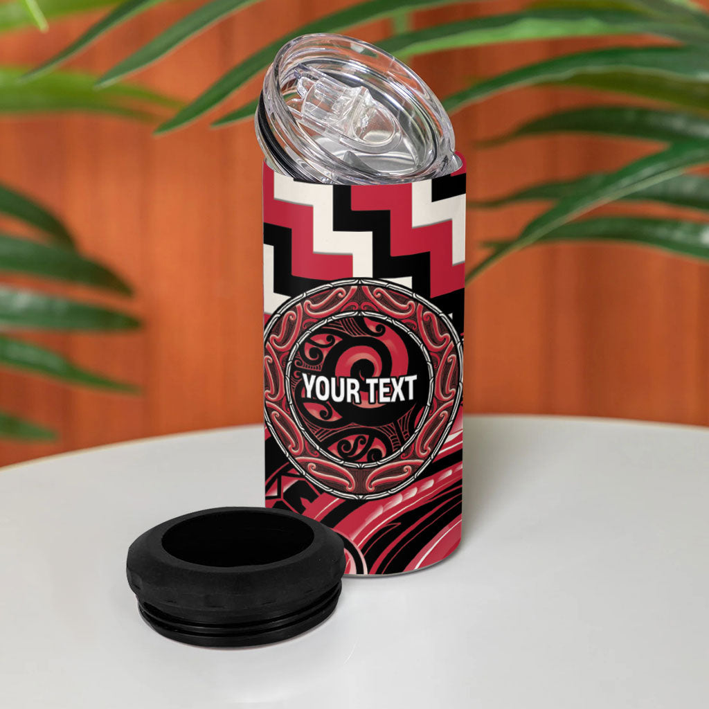 Aotearoa Ngai Te Rangi Personalised 4 in 1 Can Cooler Tumbler Maori Iwi Poutama Puhoro Tattoo
