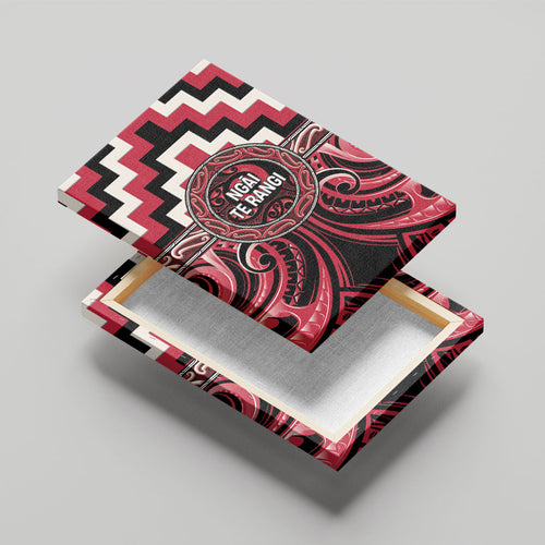 Aotearoa Ngai Te Rangi Canvas Wall Art Maori Iwi Poutama Puhoro Tattoo
