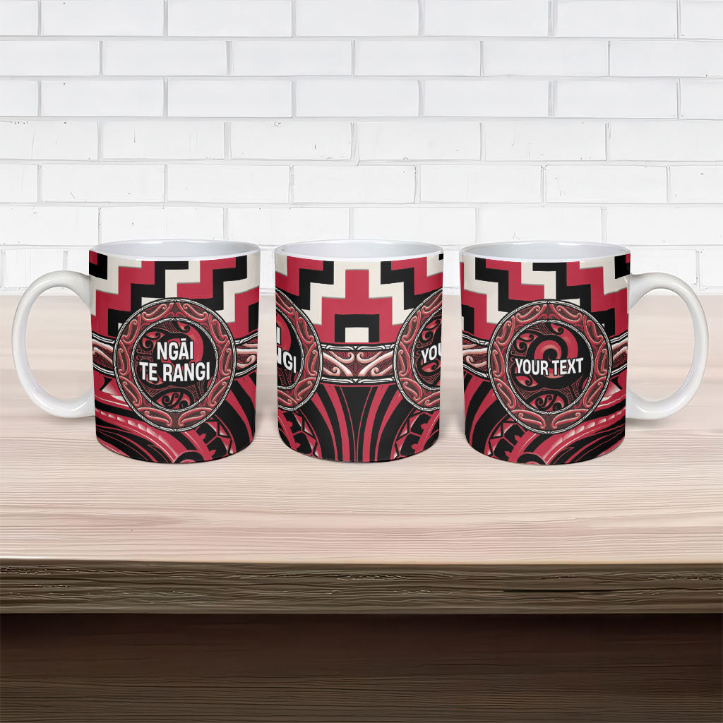 Aotearoa Ngai Te Rangi Personalised Ceramic Mug Maori Iwi Poutama Puhoro Tattoo
