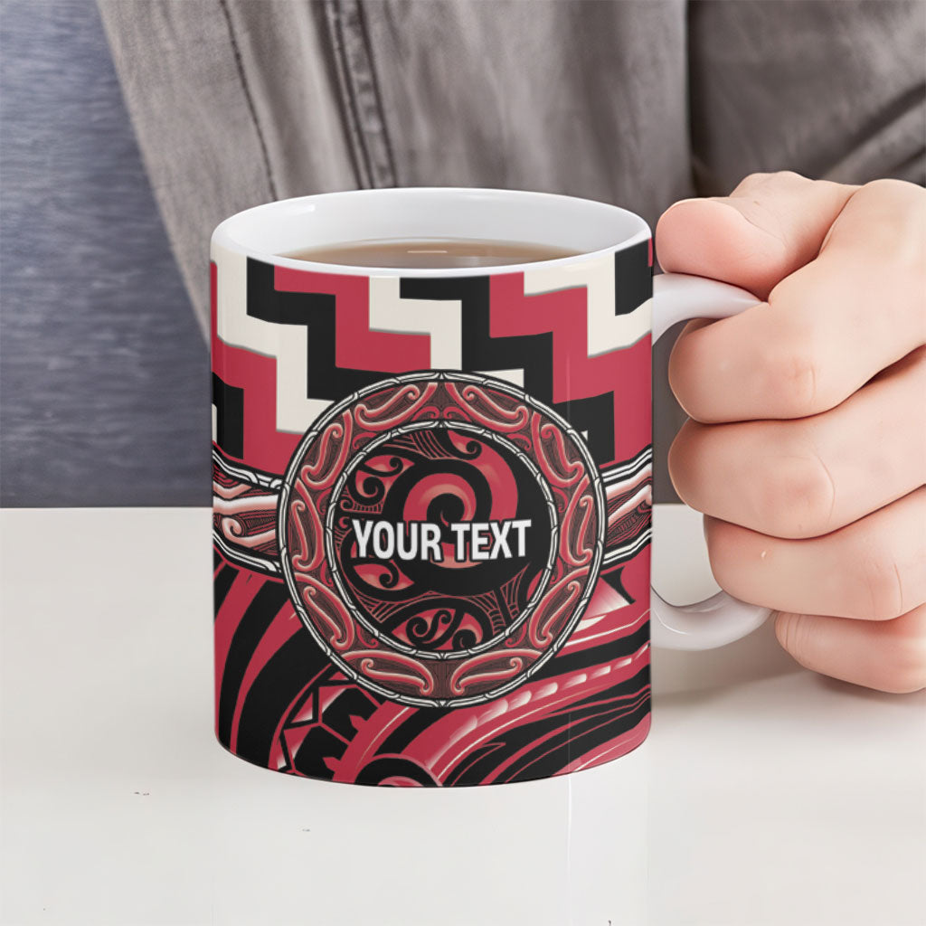 Aotearoa Ngai Te Rangi Personalised Ceramic Mug Maori Iwi Poutama Puhoro Tattoo