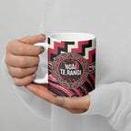 Aotearoa Ngai Te Rangi Personalised Ceramic Mug Maori Iwi Poutama Puhoro Tattoo