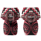 Aotearoa Ngai Te Rangi Personalised Couples Matching Off Shoulder Short Dress and Hawaiian Shirt Maori Iwi Poutama Puhoro Tattoo