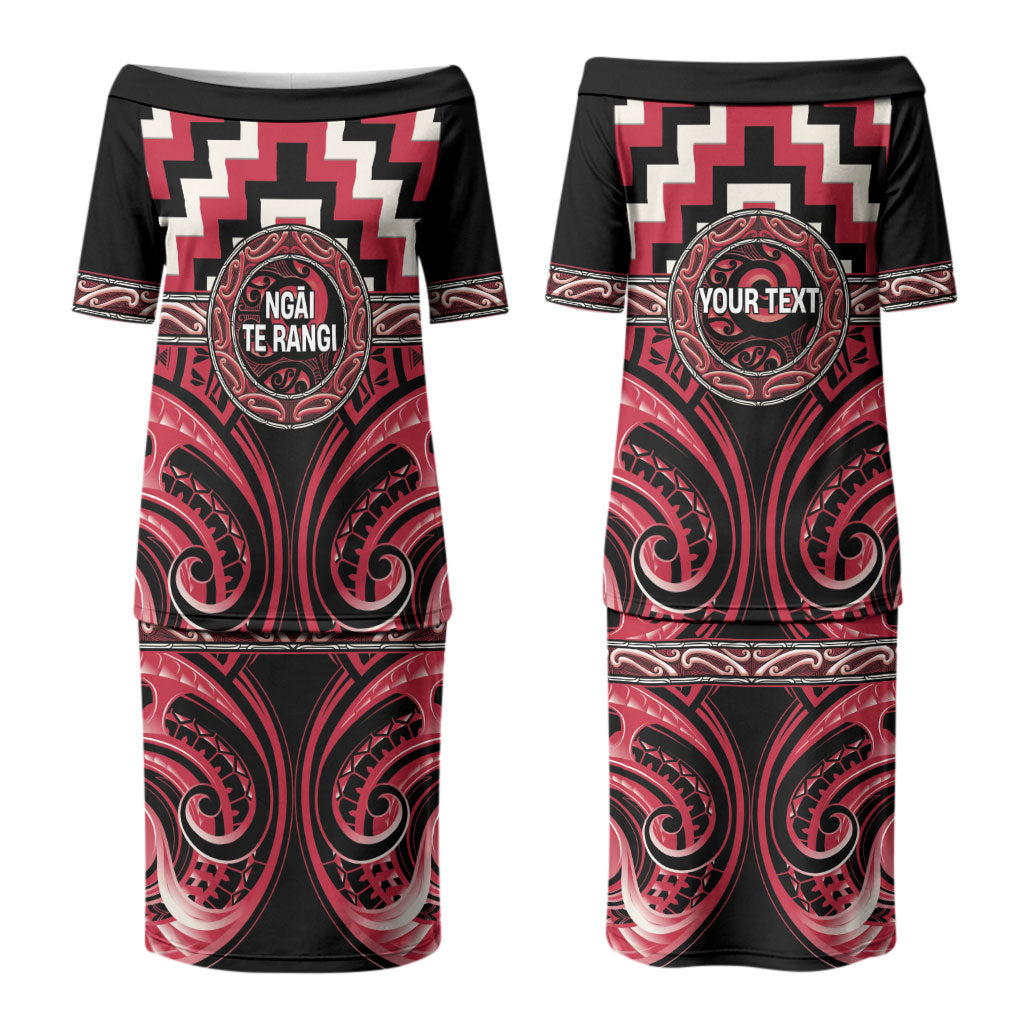 Aotearoa Ngai Te Rangi Personalised Couples Matching Puletasi and Hawaiian Shirt Maori Iwi Poutama Puhoro Tattoo