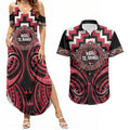 Aotearoa Ngai Te Rangi Personalised Couples Matching Summer Maxi Dress and Hawaiian Shirt Maori Iwi Poutama Puhoro Tattoo