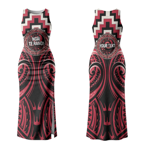 Aotearoa Ngai Te Rangi Personalised Couples Matching Tank Maxi Dress and Hawaiian Shirt Maori Iwi Poutama Puhoro Tattoo