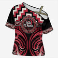 Aotearoa Ngai Te Rangi Personalised Cross Shoulder Shirt Maori Iwi Poutama Puhoro Tattoo