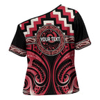 Aotearoa Ngai Te Rangi Personalised Cross Shoulder Shirt Maori Iwi Poutama Puhoro Tattoo