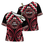 Aotearoa Ngai Te Rangi Personalised Cross Shoulder Shirt Maori Iwi Poutama Puhoro Tattoo