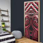 Aotearoa Ngai Te Rangi Personalised Door Cover Maori Iwi Poutama Puhoro Tattoo