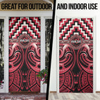 Aotearoa Ngai Te Rangi Personalised Door Cover Maori Iwi Poutama Puhoro Tattoo
