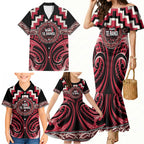 Aotearoa Ngai Te Rangi Personalised Family Matching Mermaid Dress and Hawaiian Shirt Maori Iwi Poutama Puhoro Tattoo
