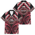 Aotearoa Ngai Te Rangi Personalised Family Matching Off Shoulder Maxi Dress and Hawaiian Shirt Maori Iwi Poutama Puhoro Tattoo