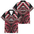 Aotearoa Ngai Te Rangi Personalised Family Matching Short Sleeve Bodycon Dress and Hawaiian Shirt Maori Iwi Poutama Puhoro Tattoo