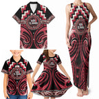 Aotearoa Ngai Te Rangi Personalised Family Matching Tank Maxi Dress and Hawaiian Shirt Maori Iwi Poutama Puhoro Tattoo