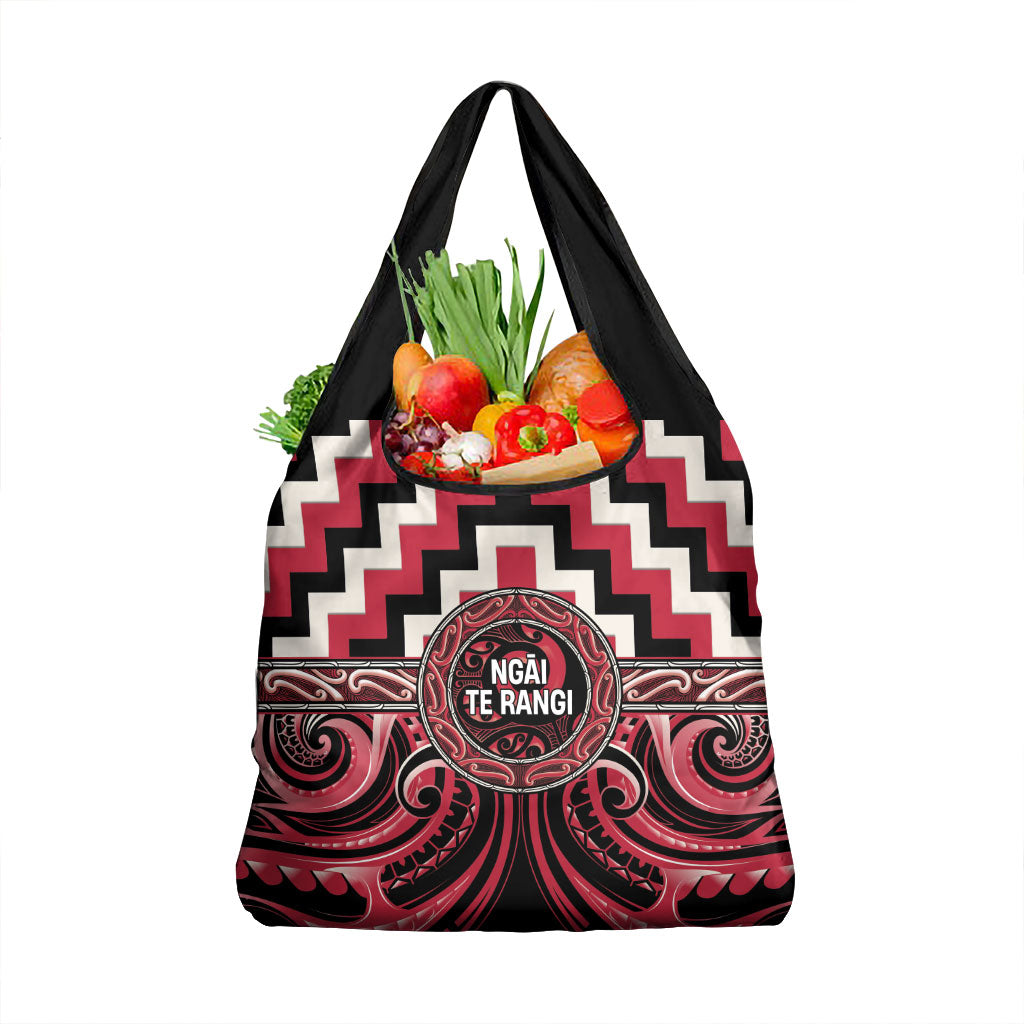 Aotearoa Ngai Te Rangi Grocery Bag Maori Iwi Poutama Puhoro Tattoo