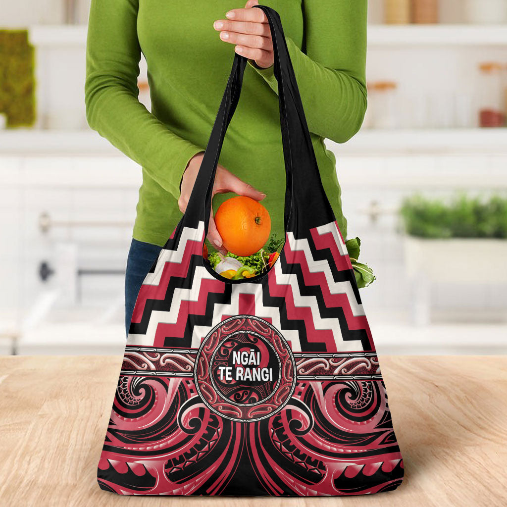 Aotearoa Ngai Te Rangi Grocery Bag Maori Iwi Poutama Puhoro Tattoo