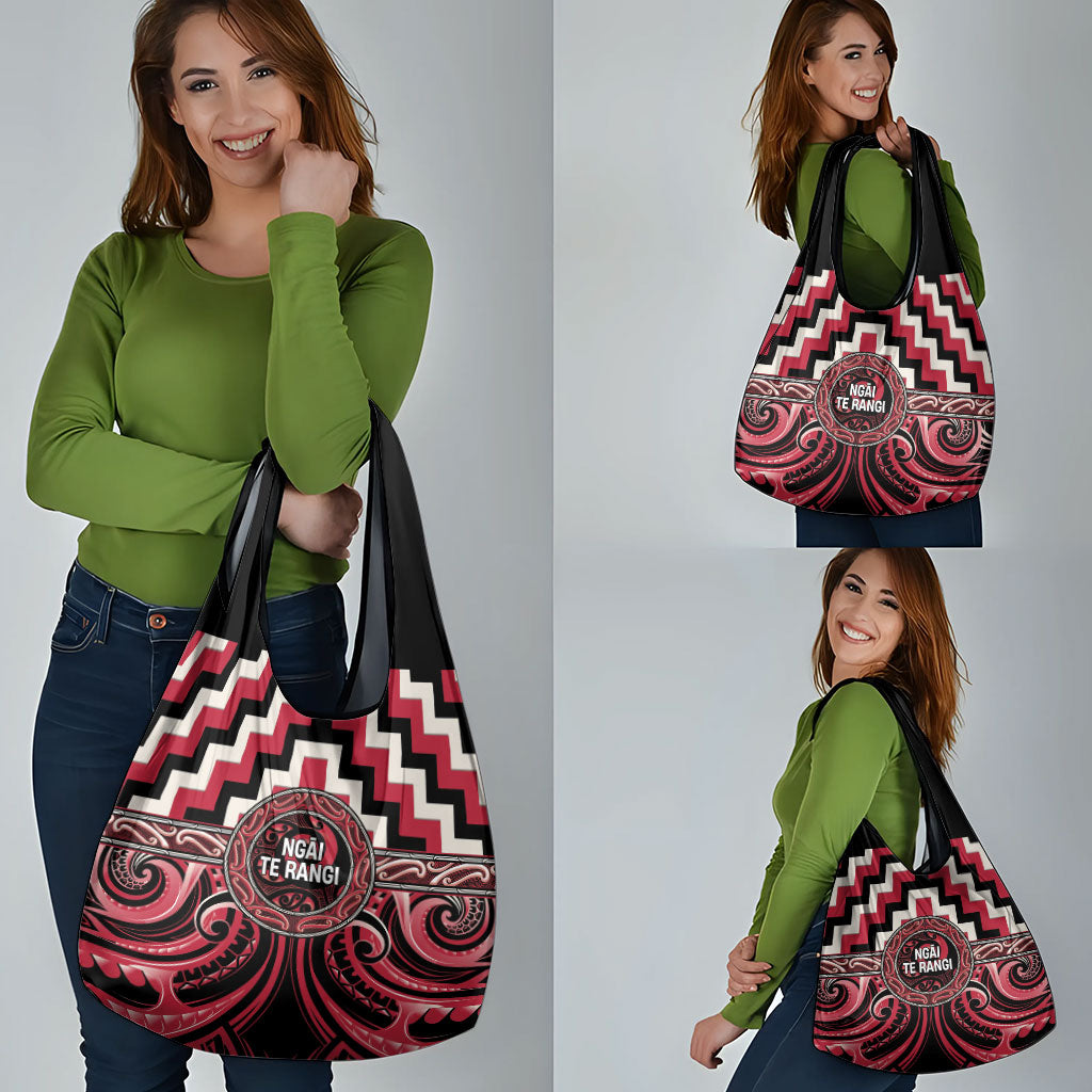 Aotearoa Ngai Te Rangi Grocery Bag Maori Iwi Poutama Puhoro Tattoo