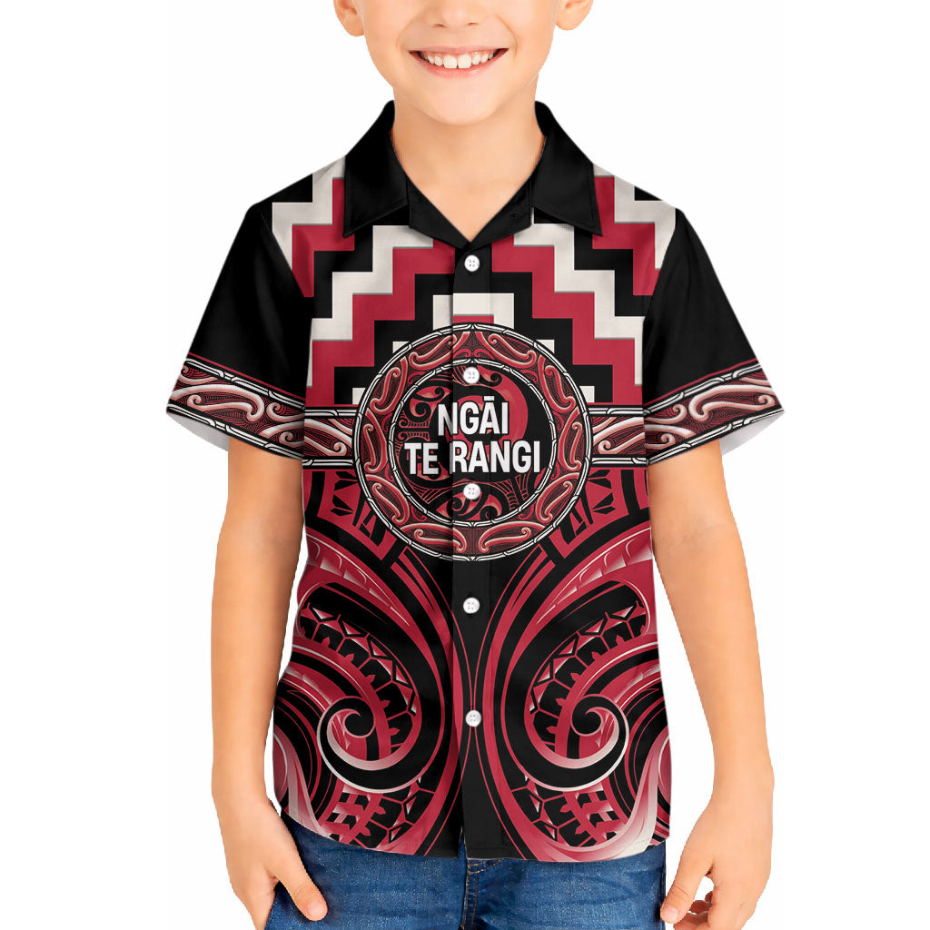 Aotearoa Ngai Te Rangi Personalised Hawaiian Shirt Maori Iwi Poutama Puhoro Tattoo