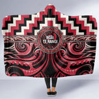 Aotearoa Ngai Te Rangi Hooded Blanket Maori Iwi Poutama Puhoro Tattoo