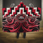 Aotearoa Ngai Te Rangi Hooded Blanket Maori Iwi Poutama Puhoro Tattoo