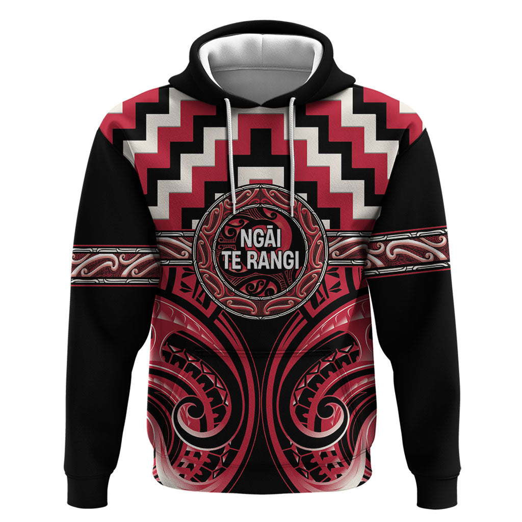 Aotearoa Ngai Te Rangi Personalised Hoodie Maori Iwi Poutama Puhoro Tattoo