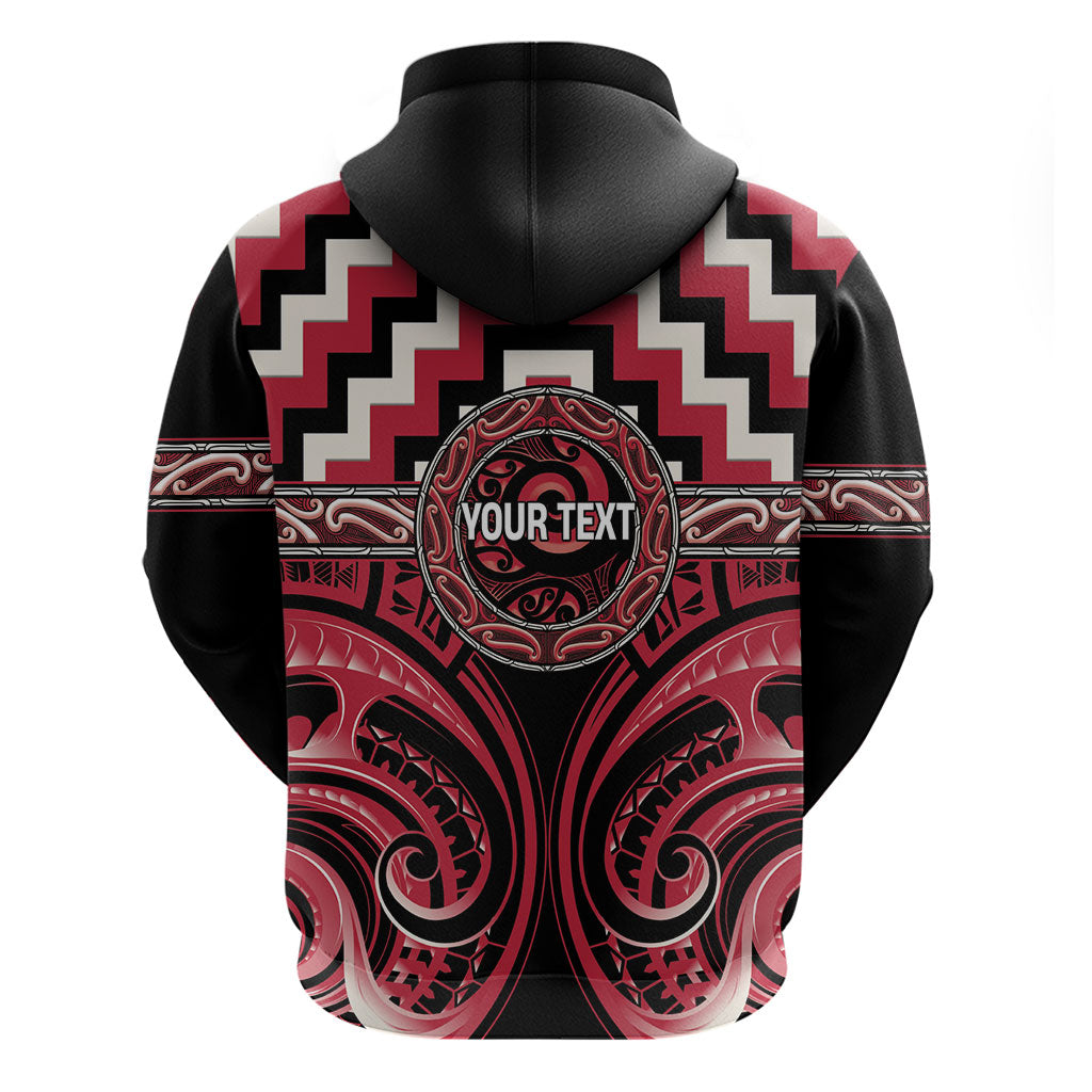 Aotearoa Ngai Te Rangi Personalised Hoodie Maori Iwi Poutama Puhoro Tattoo