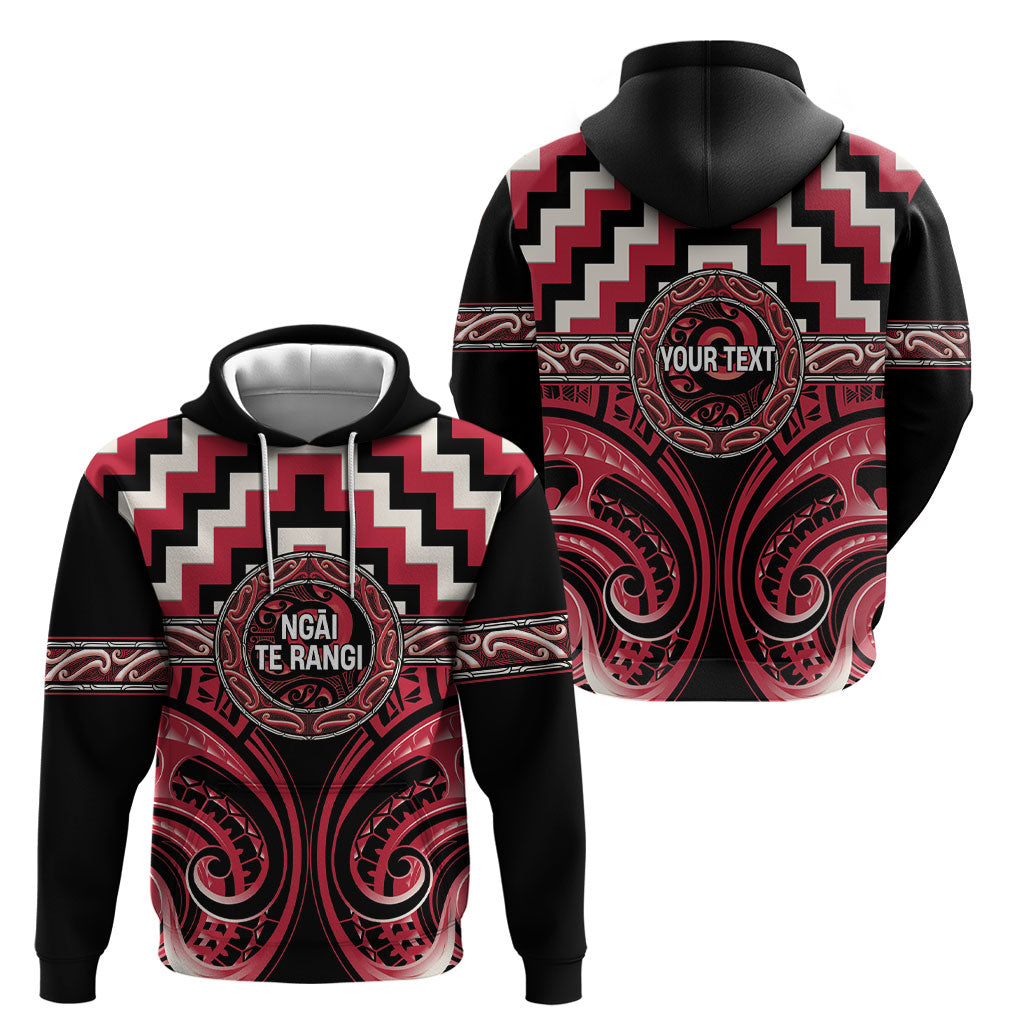 Aotearoa Ngai Te Rangi Personalised Hoodie Maori Iwi Poutama Puhoro Tattoo