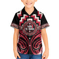 Aotearoa Ngai Te Rangi Personalised Kid Hawaiian Shirt Maori Iwi Poutama Puhoro Tattoo