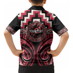 Aotearoa Ngai Te Rangi Personalised Kid Hawaiian Shirt Maori Iwi Poutama Puhoro Tattoo