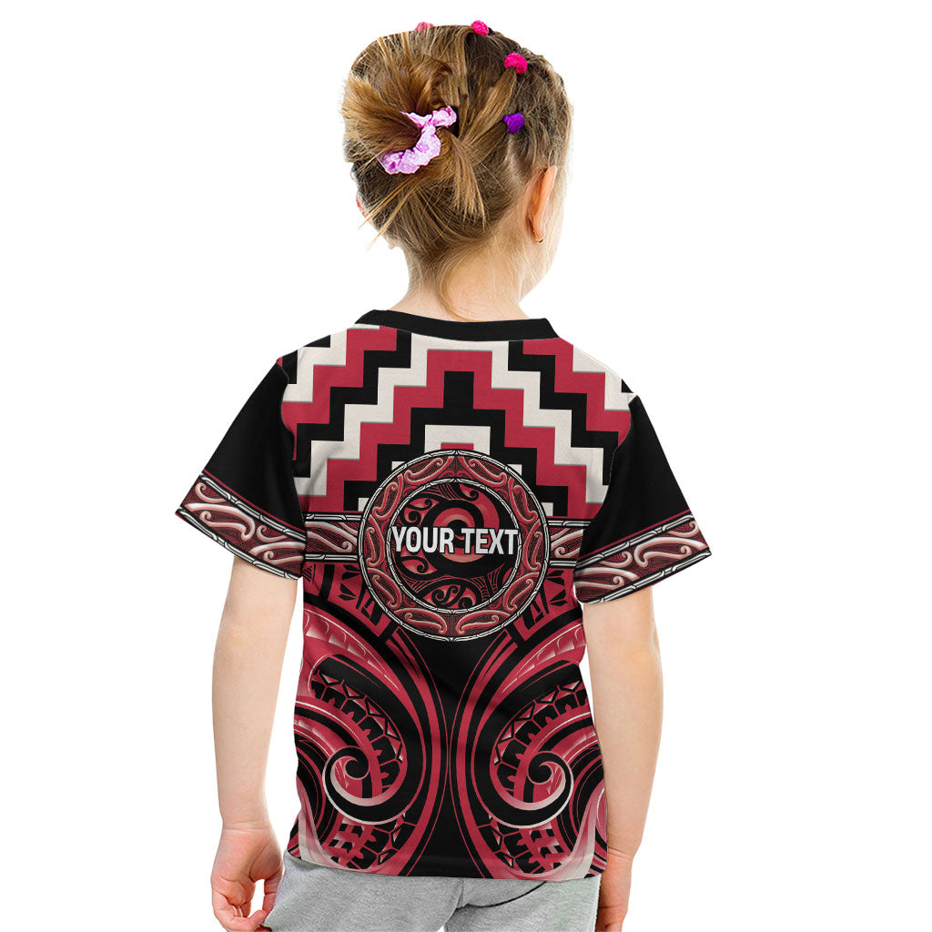 Aotearoa Ngai Te Rangi Personalised Kid T Shirt Maori Iwi Poutama Puhoro Tattoo