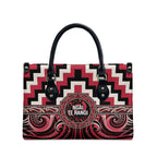 Aotearoa Ngai Te Rangi Leather Bag Maori Iwi Poutama Puhoro Tattoo