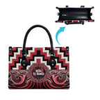 Aotearoa Ngai Te Rangi Leather Bag Maori Iwi Poutama Puhoro Tattoo